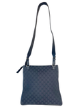 Gucci Monogram Leather Canvas Messenger Bag