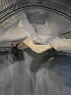 Gucci Monogram Leather Canvas Messenger Bag