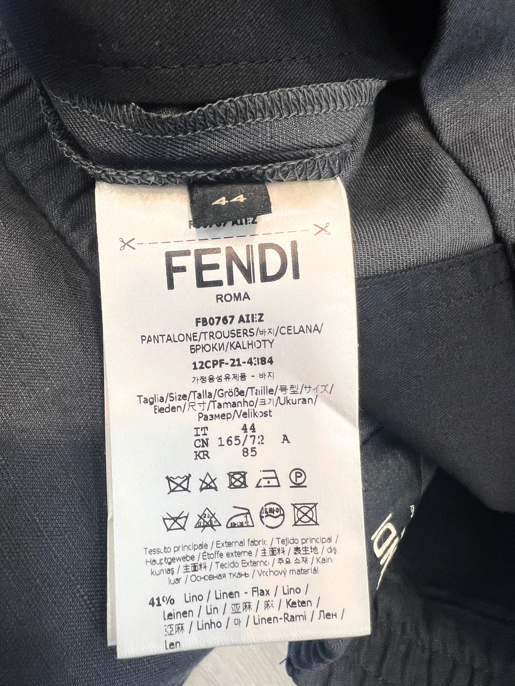 Fendi Cotton Long Pants
