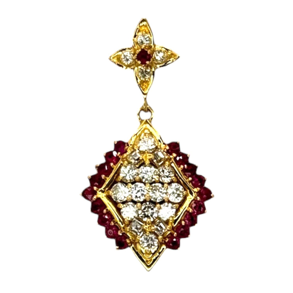 18KYG RUBY19=0.55cts, Diamond 20=0.65cts w/Cert