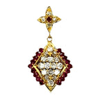 18KYG RUBY19=0.55cts, Diamond 20=0.65cts w/Cert