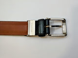 Burberry Black Brown Leather Mens Belt