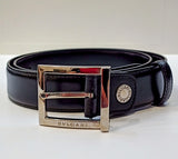 BVLGARI Black Leather Mens Belt w/ Box