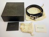 BVLGARI Black Leather Mens Belt w/ Box