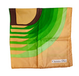 Christian Dior-Scarf Silk Green and Orange