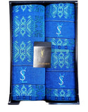 Yves Saint Laurent-Towel set 3pc Blue