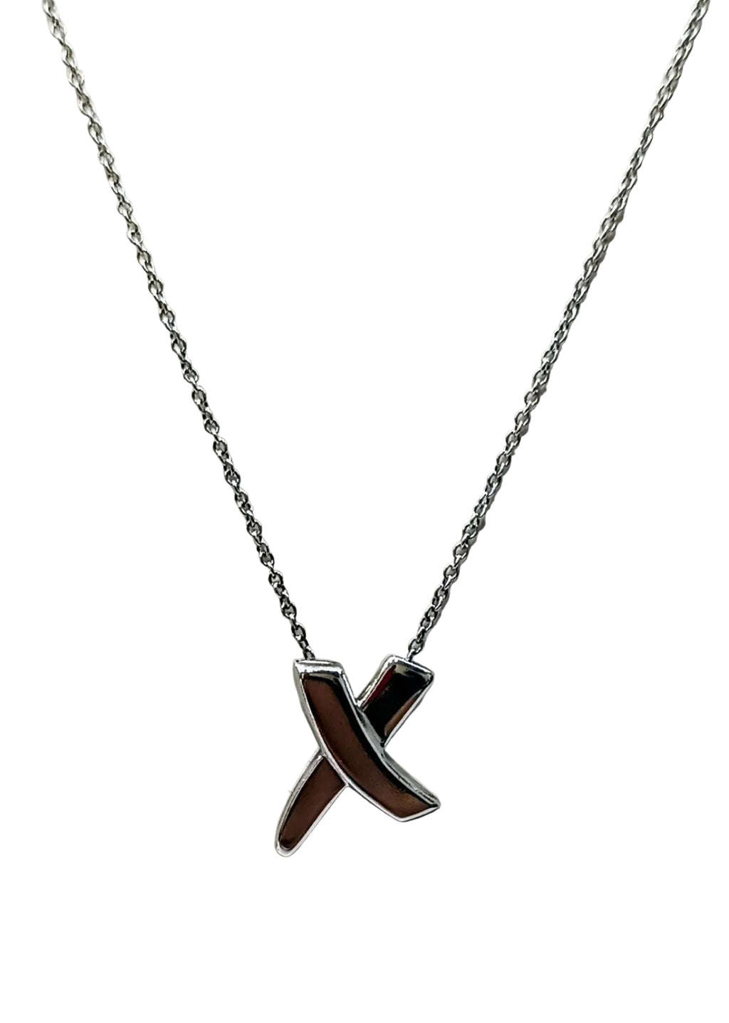 Tiffany & Co. Sterling 925 Silver Paloma Picasso 'X' Kiss Necklace