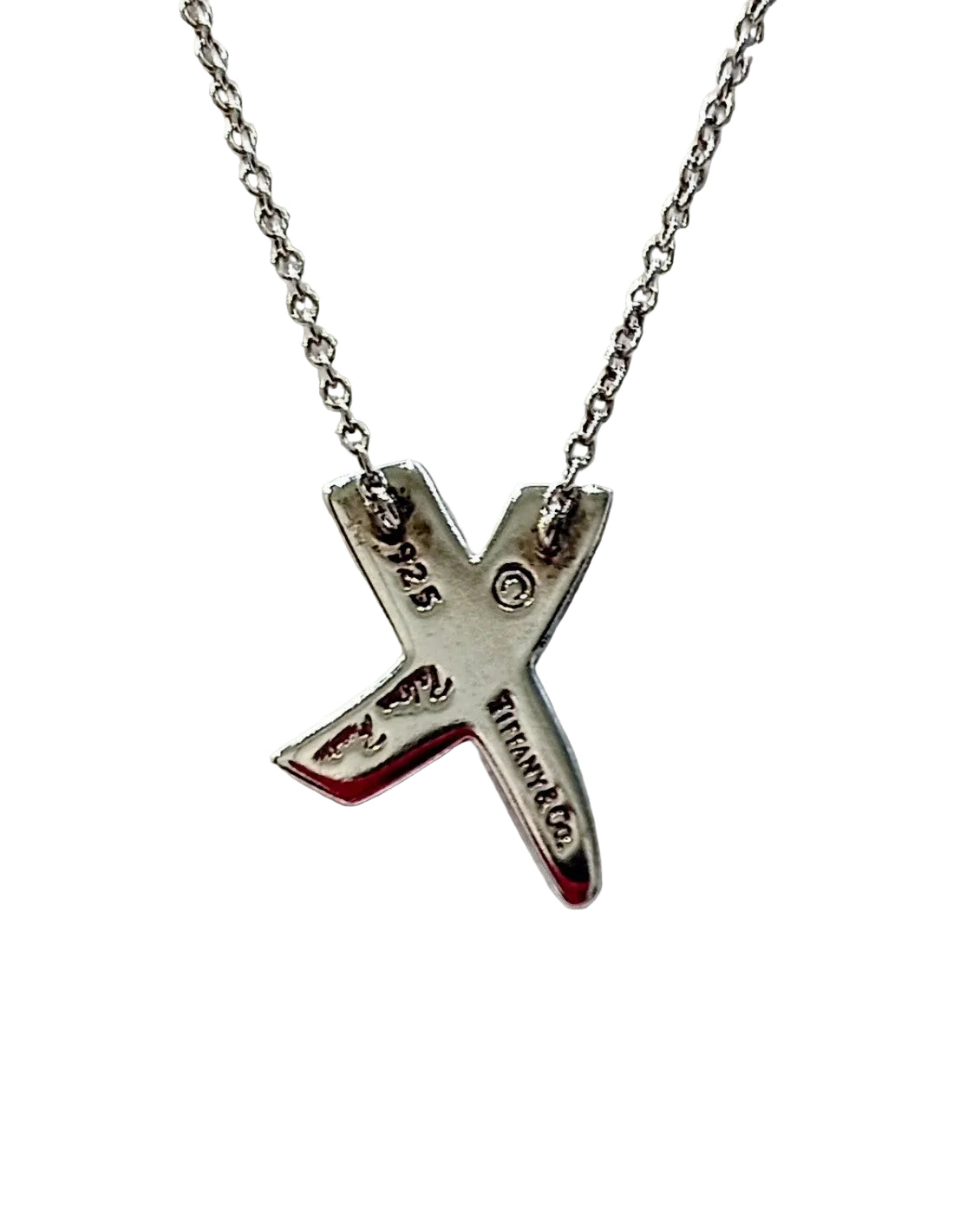 Tiffany & Co. Sterling 925 Silver Paloma Picasso 'X' Kiss Necklace