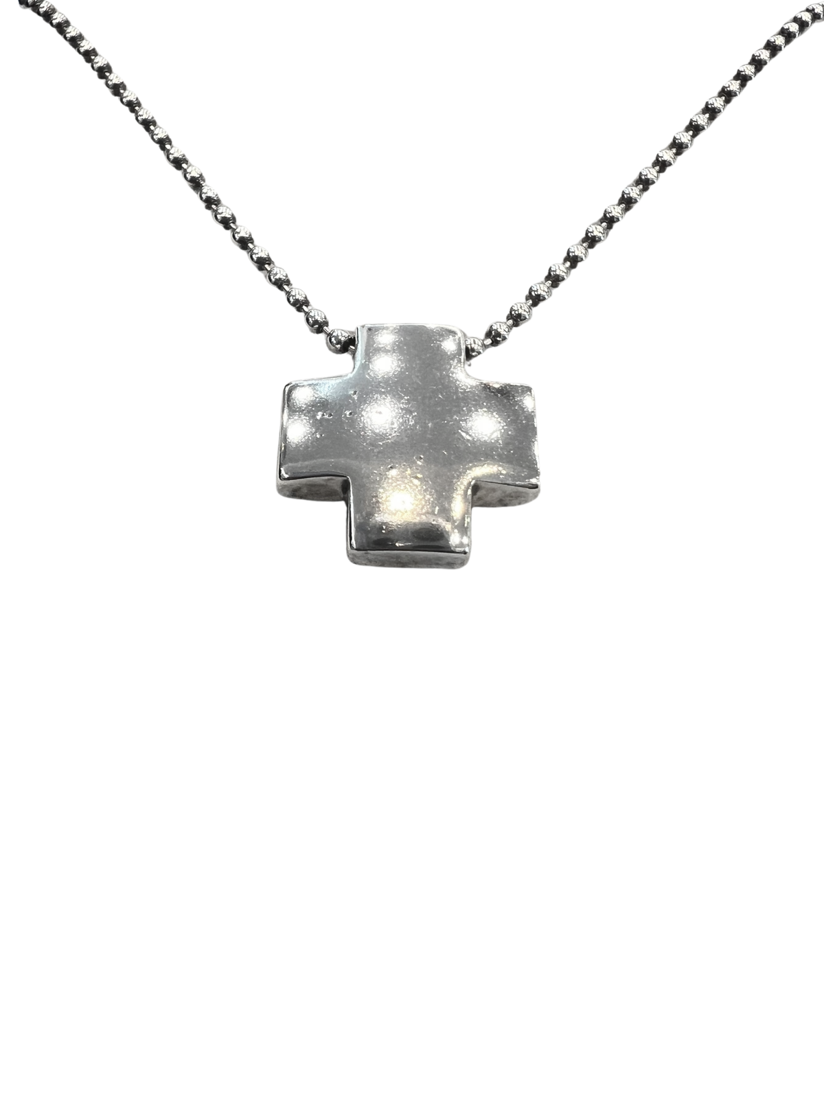 Tiffany And Co Sterling Silver Roman Cross Necklace 12.6G 40CM Main image