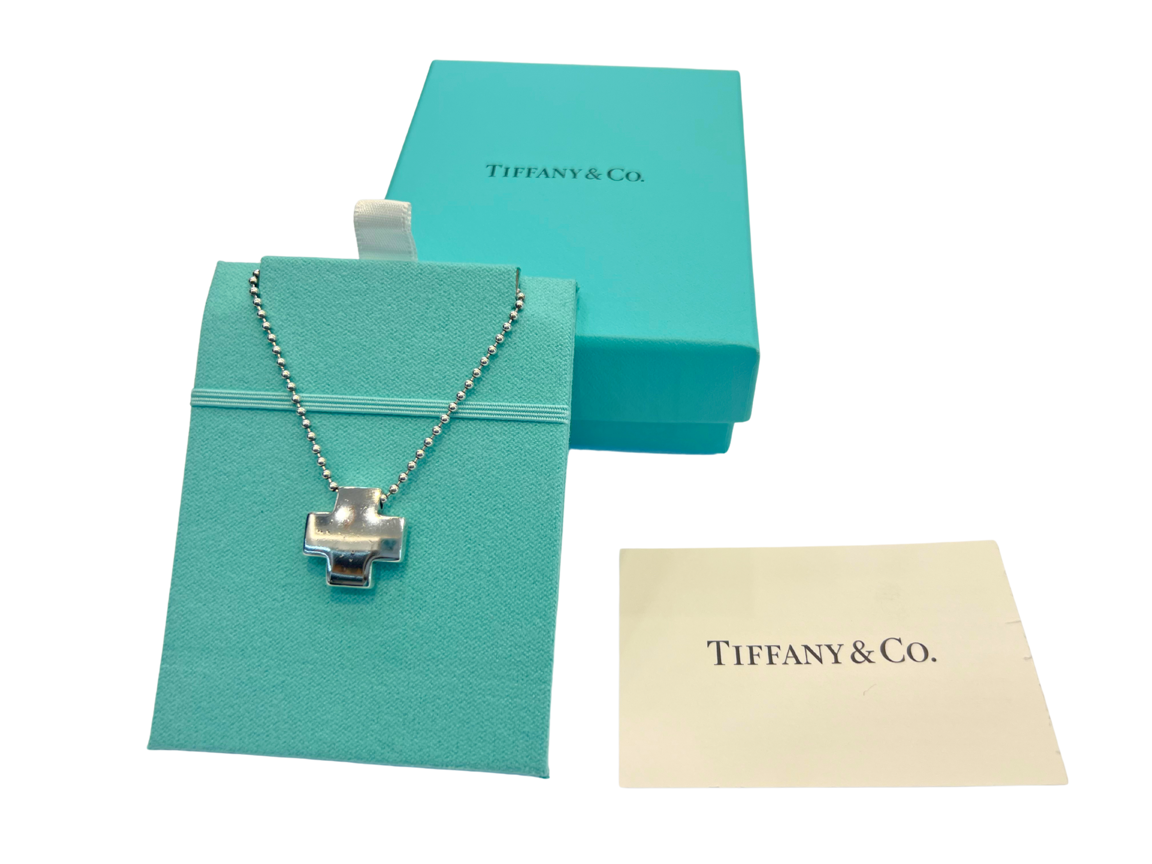 Tiffany And Co Sterling Silver Roman Cross Necklace 12.6G 40CM Secondary image
