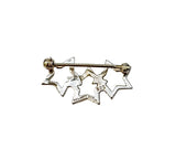 Tiffany & Co. Sterling 925 Silver Three Star With Pin Brooch