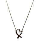 Tiffany & Co. Sterling 925 Silver Paloma Picasso Loving Heart  Necklace