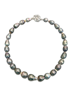 Natural Black Baroque Pearl Necklace
