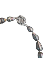 Natural Black Baroque Pearl Necklace
