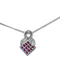 Natural Rubies Diamond Necklace
