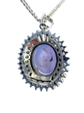 Blue Star Sapphire Platinum Diamond Necklace