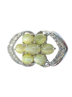 Natural Chrysoberyl Cat Eye's Diamond Pendant