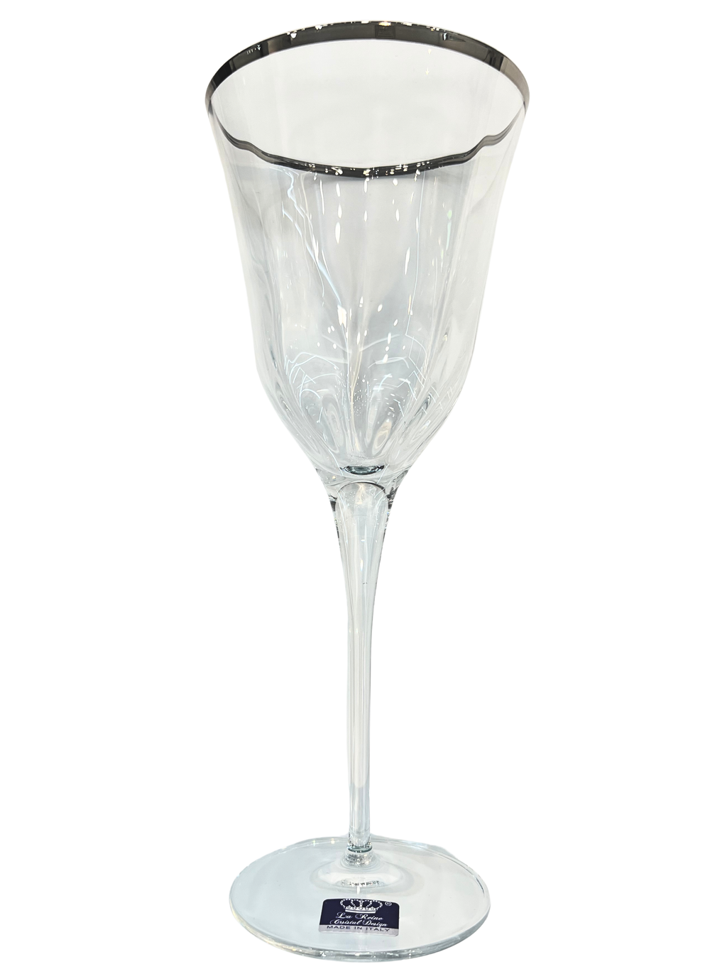 La Reine Venizia Platinum Red Wine Glass Set Of 6