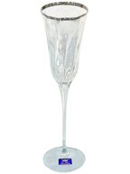 La Reine Venizia Platinum Champagne Glass Set Of 6