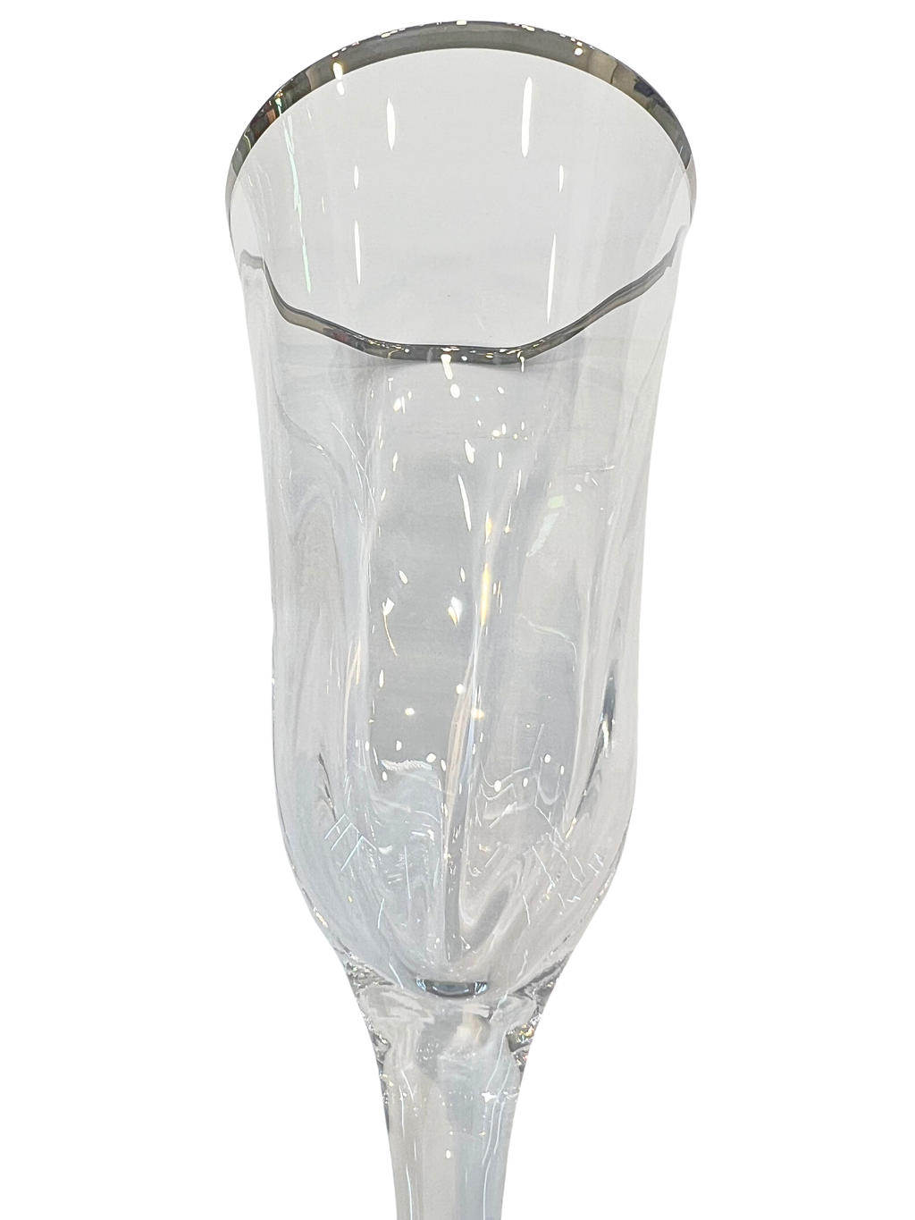 La Reine Venizia Platinum Champagne Glass Set Of 6
