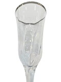 La Reine Venizia Platinum Champagne Glass Set Of 6