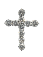 Cross White Gold Diamond Pendant