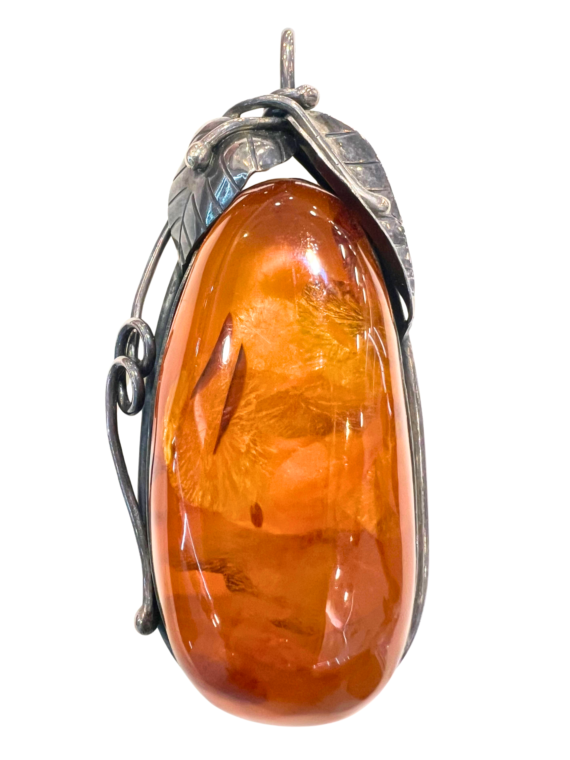 Natural Amber Silver Pendant – Cash Converters