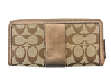 Coach Signature Canvas Long Wallet