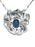 Black Opal Platinum Diamond Necklace
