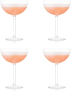 Bodum 11930-10SSA Oktett Durable Champagne Coupe Glass, Transparent (4 Pieces)