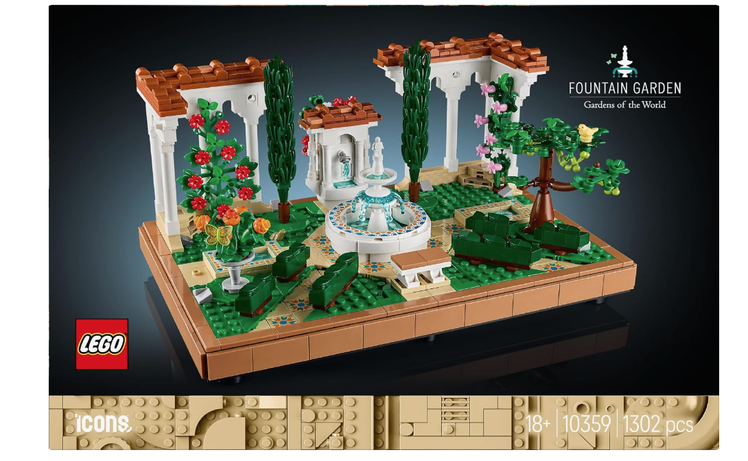 Lego Icons Fountain Garden Building Set 1302Pcs