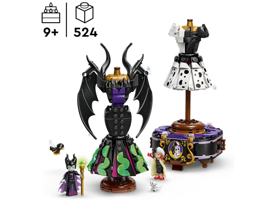 Lego Disney Classic Villain Maleficent's & Cruella De Vil Dress Set