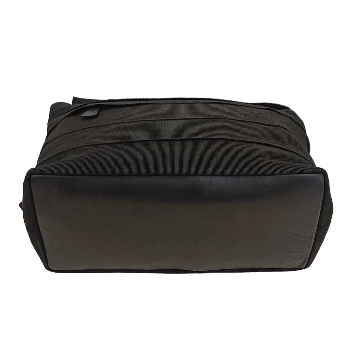 Ferragamo Shoulder Bag-Black Canvas Cloth & Gold Chain Strap
