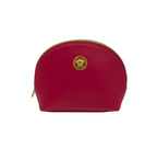 Versace Pouch-Red Reddish Pink Leather