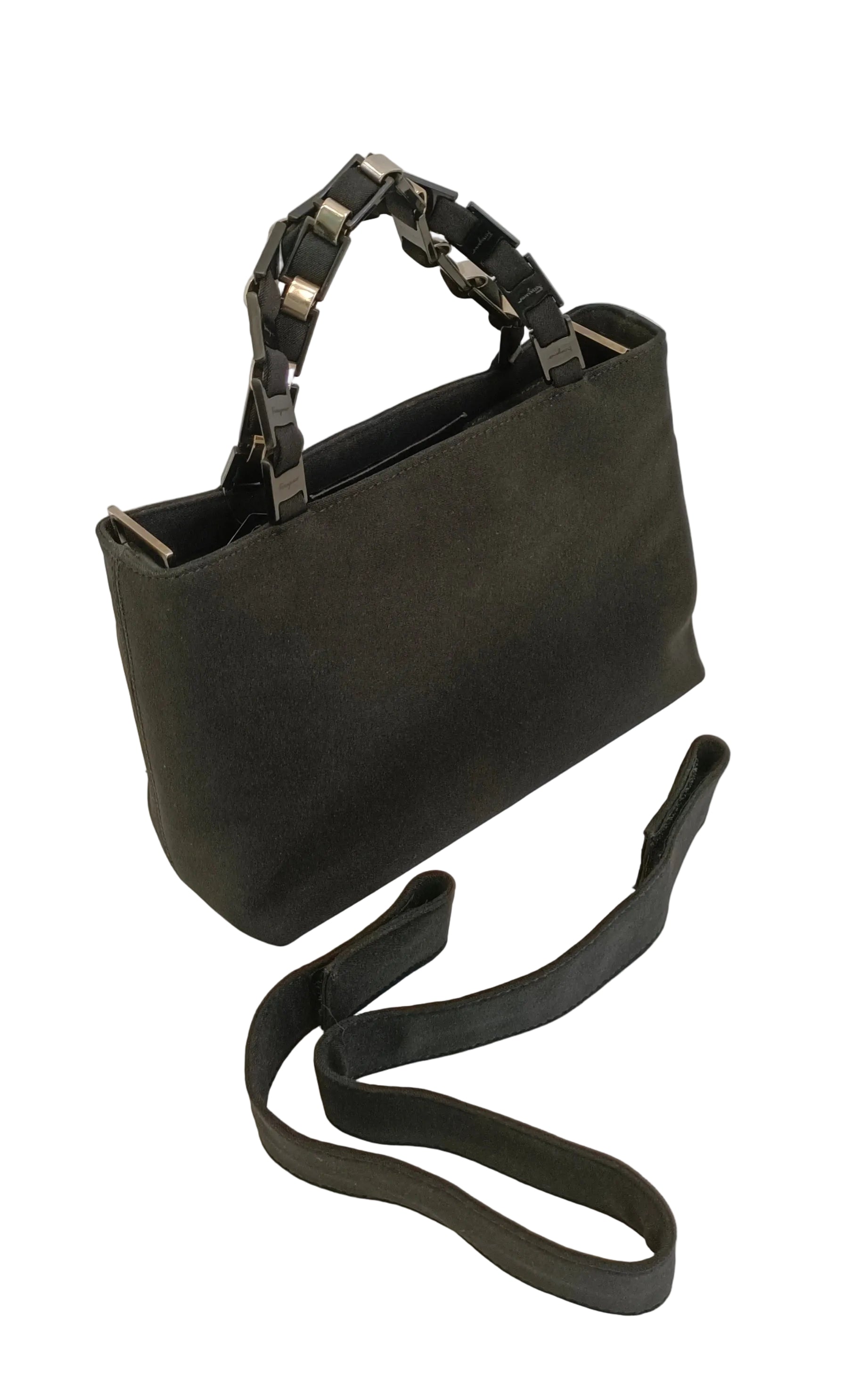 Ferragamo Tote Bag-Black/Canvas Cloth/2 Way Bag Secondary image