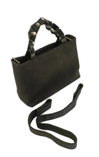 Ferragamo Tote Bag-Black/Canvas Cloth/2 Way Bag