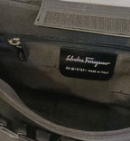 Ferragamo Tote Bag-Black/Canvas Cloth/2 Way Bag