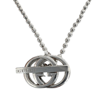 Gucci Ball Chain Interlock Sterling Silver Necklace