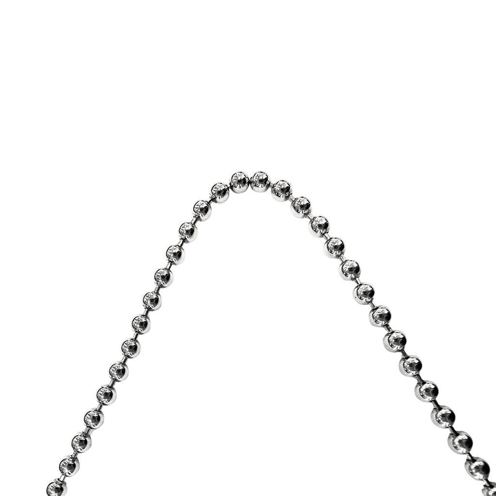 Gucci Ball Chain Interlock Sterling Silver Necklace
