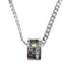 Gucci Sterling Silver Chain Necklace With Pendants