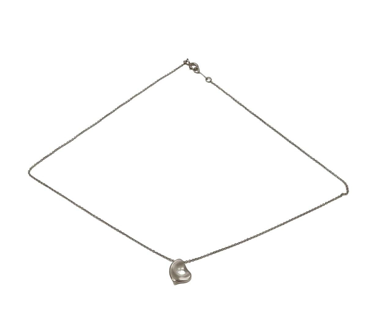 Tiffany & Co Sterling 925 Silver Full Heart Necklace