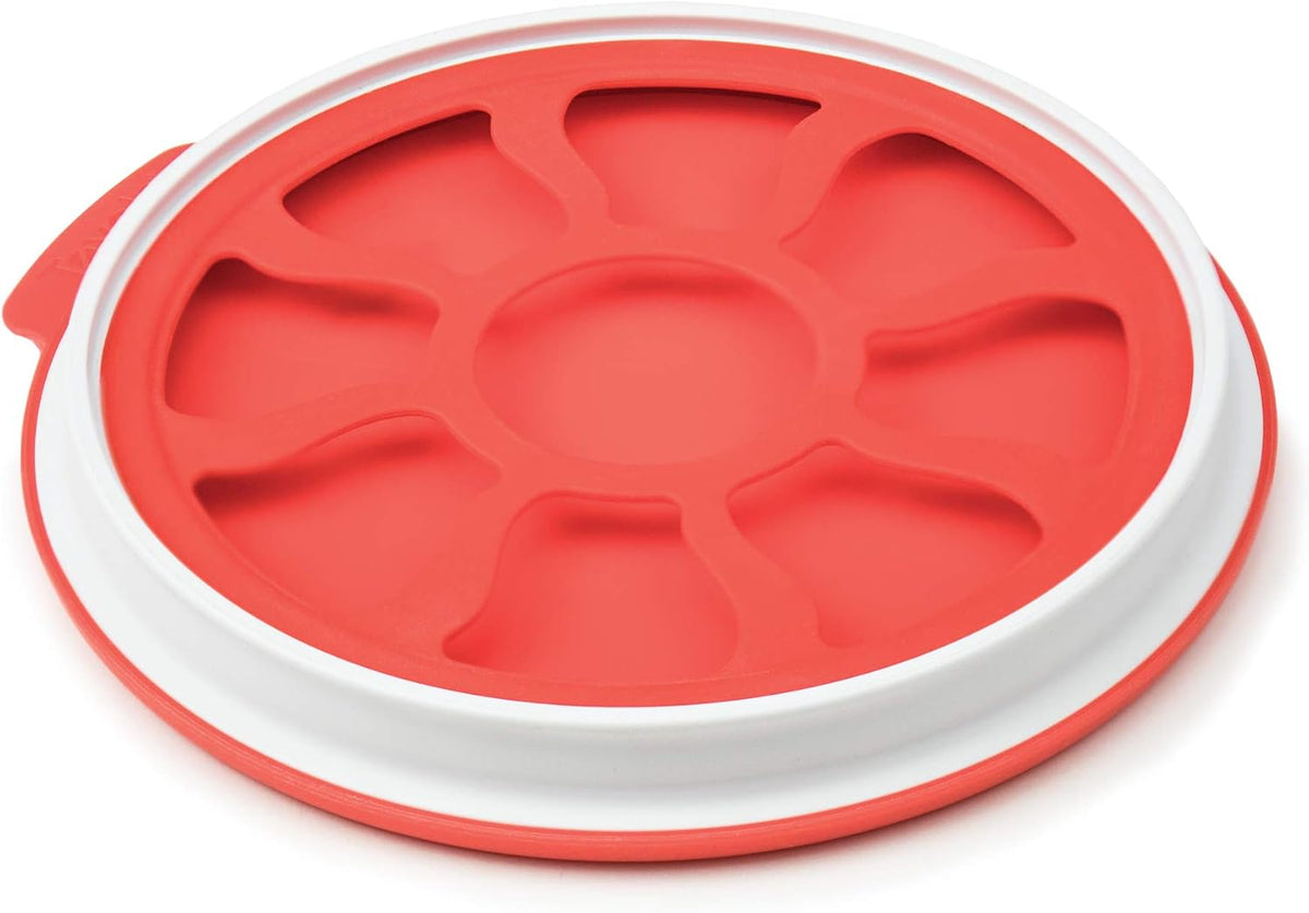 Tovolo Produce Keeper Food Storage for Fruit, Onions & Veggies - Seal 'N Store, Large, Red