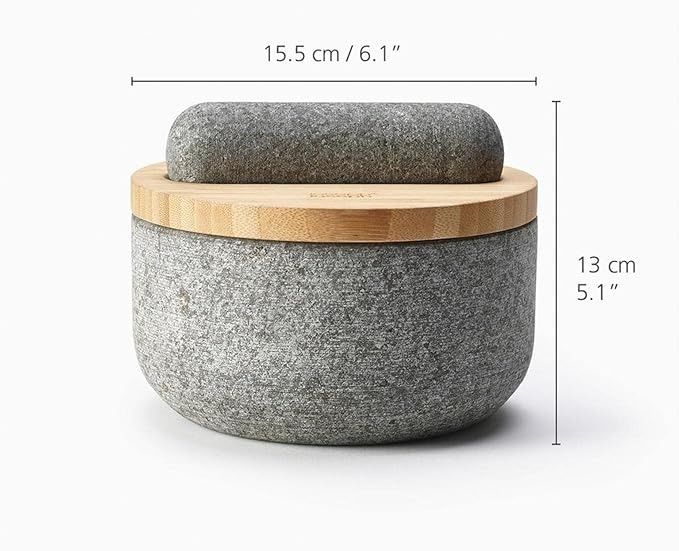 Joseph Joseph Dash™ Pestle & Mortar Set with Bamboo Lid Gray Main image