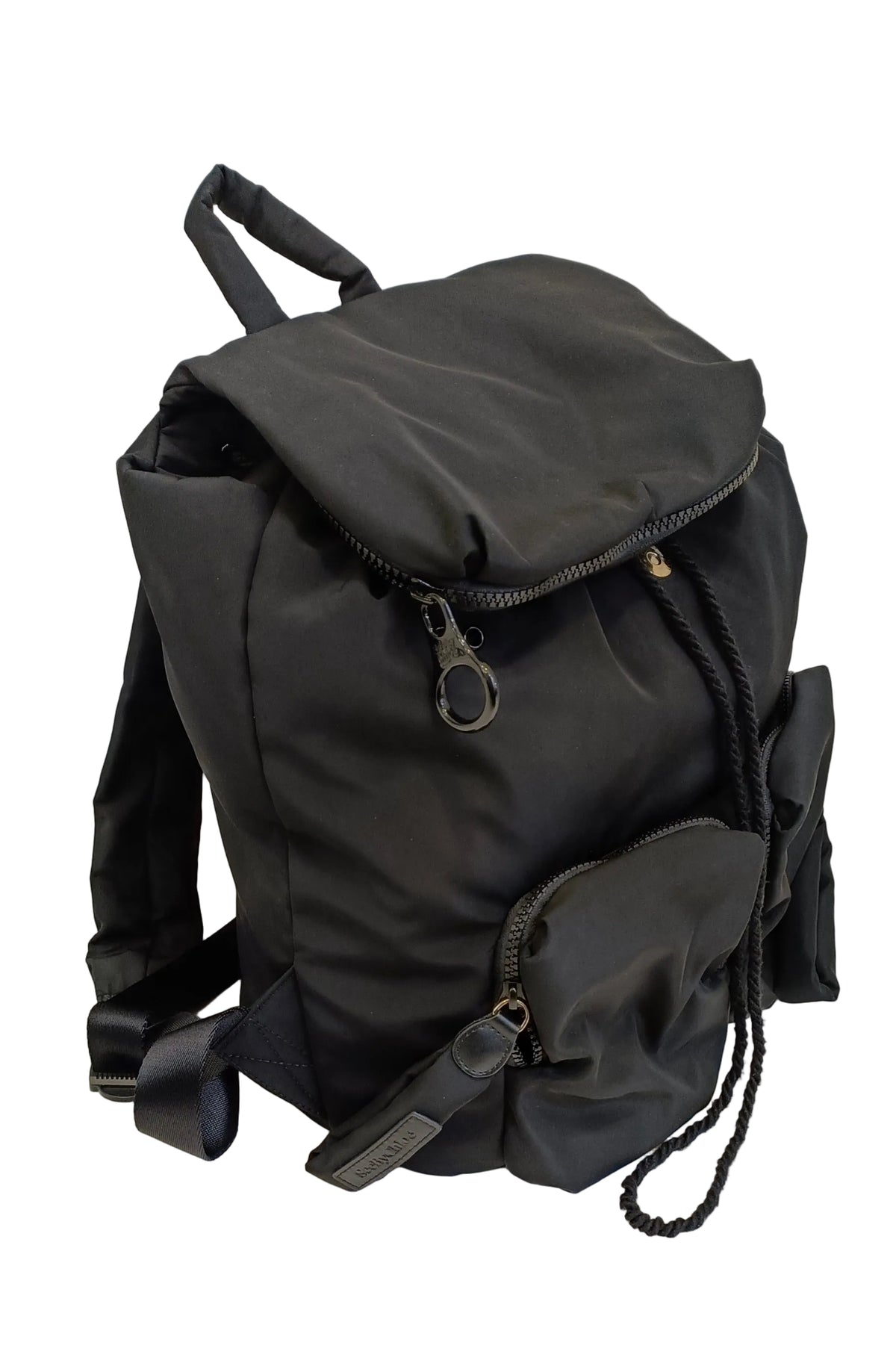Chloe See By Chloe Backpack-Black Puffy Nylon