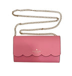 Kate Spade Shoulder Bag-Pink Leather & Metal Chain Strap