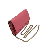 Kate Spade Shoulder Bag-Pink Leather & Metal Chain Strap