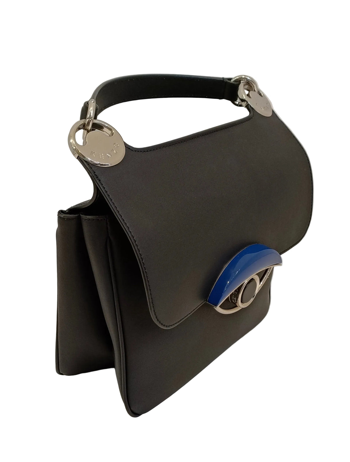 Kenzo Tote Bag-Black Leather/Eye Design Main image