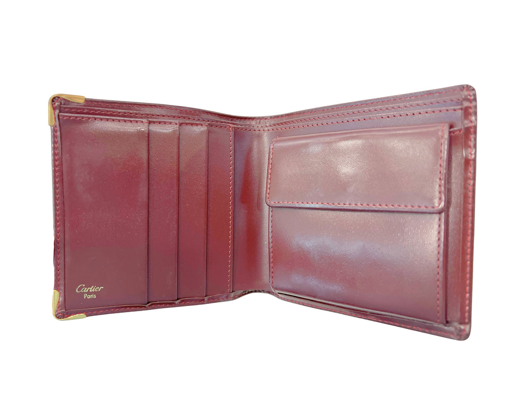 Cartier Must De Cartier Leather Duo Fold Wallet