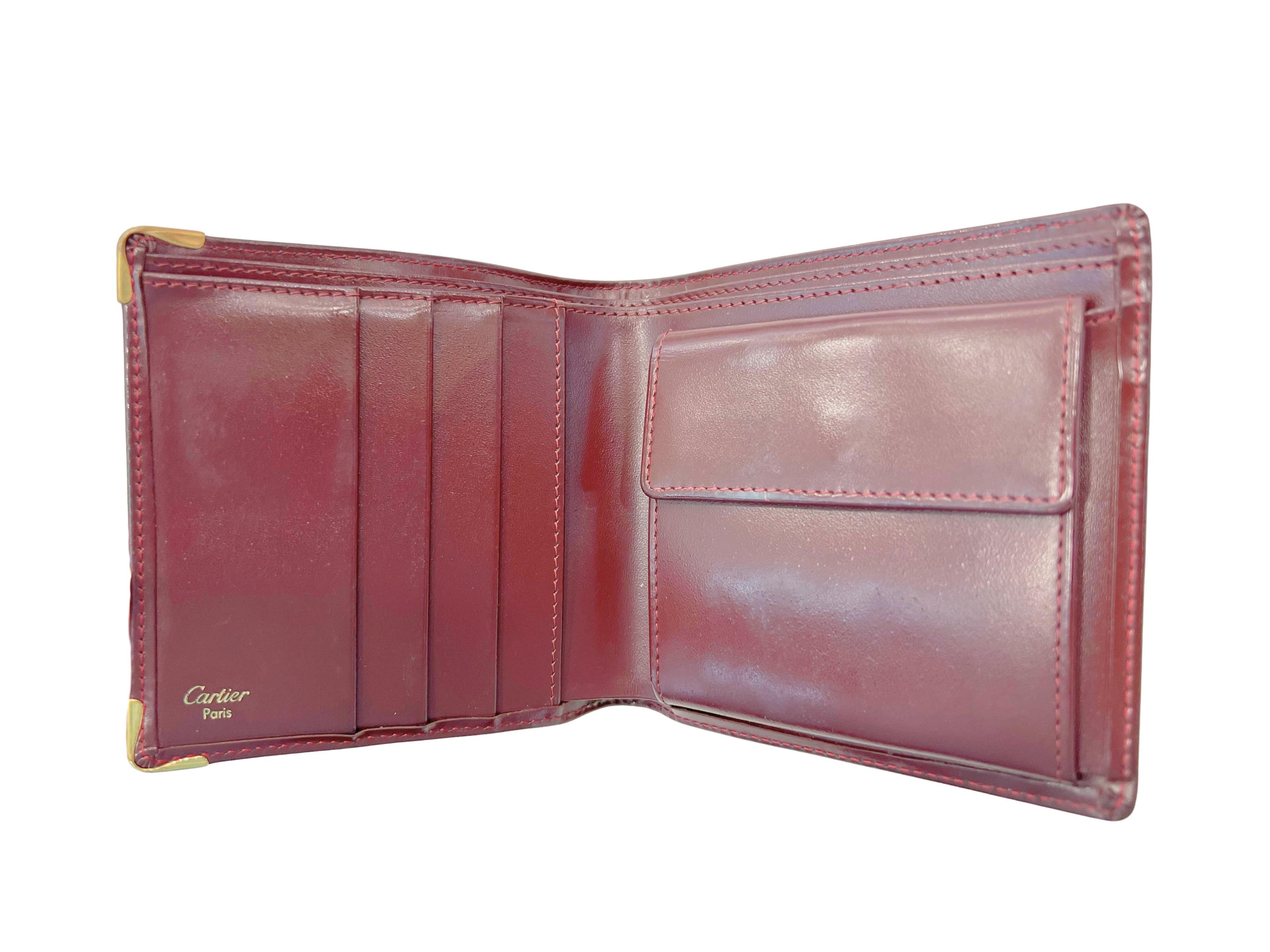 Cartier Must De Cartier Leather Duo Fold Wallet