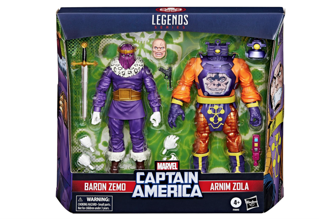 Captain America Baron Zemo & Arnim Zola Figures By Marvel Legend Series